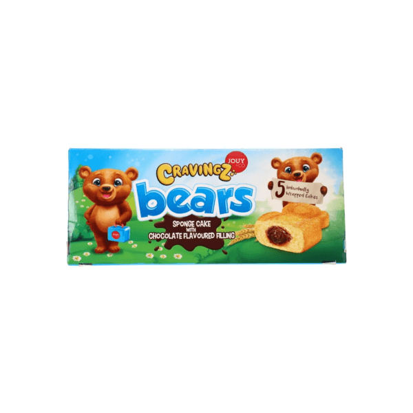 CRAVINGZ Bears snack s náplní 40g Kakao